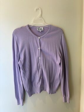 Lilly Pulitzer Lavender Button-Front Cardigan